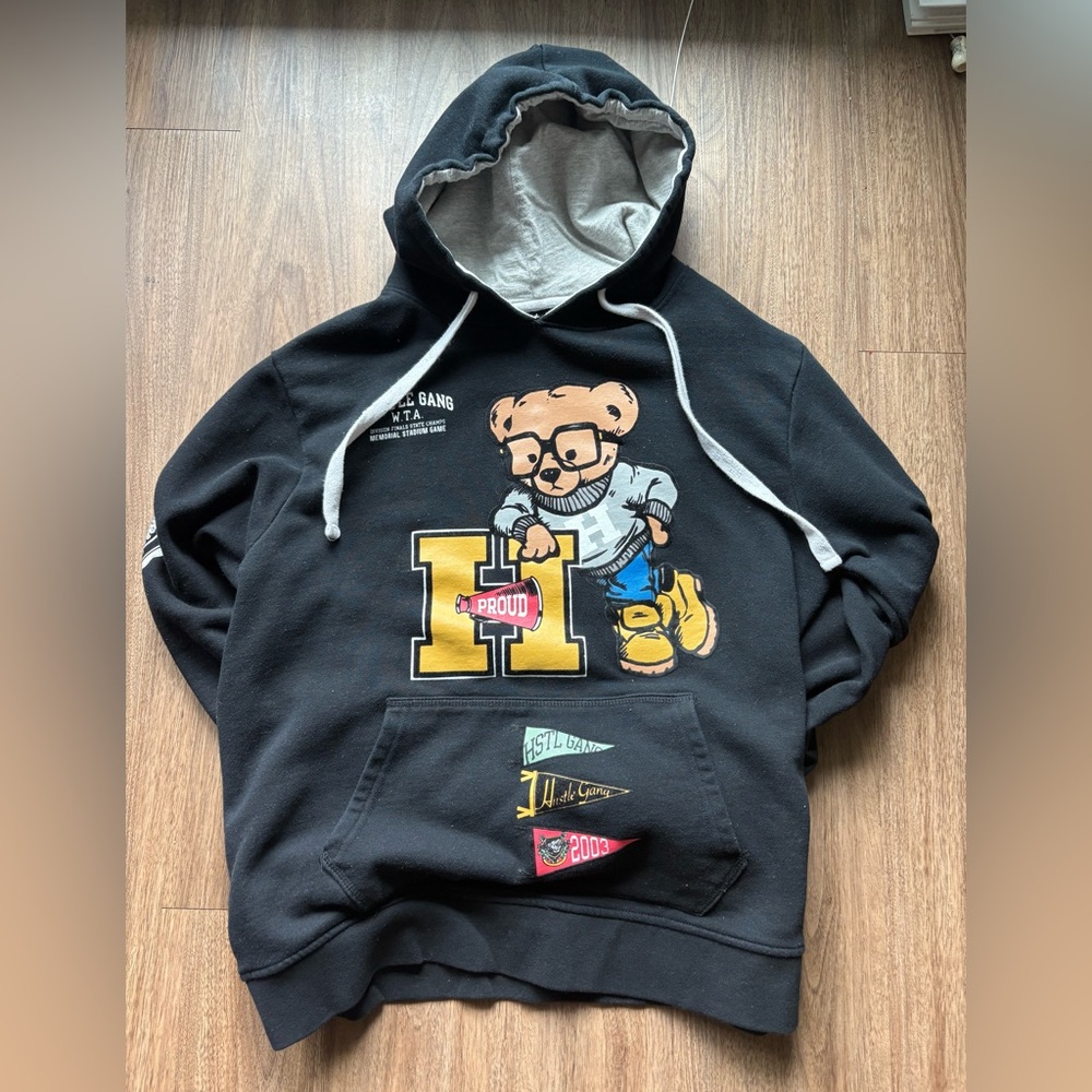 "Unleash Your Inner Hustler: Grab the Must-Have Hustle Gang Bear Hoodie!"